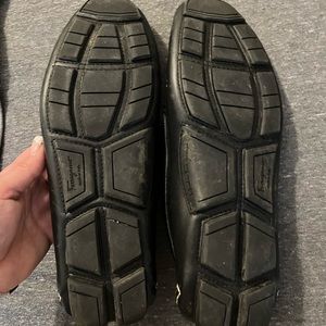 Men’s Ferragamo loafers with silver buckle